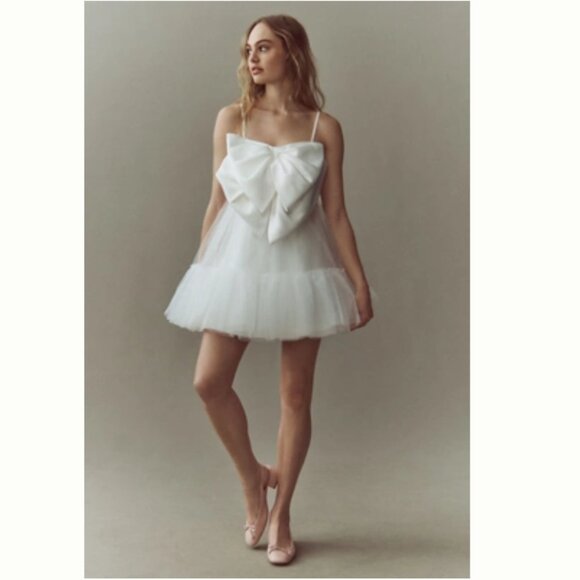 Hutch Dramatic Bow Tulle Mini Dress Size 2 - Picture 1 of 4